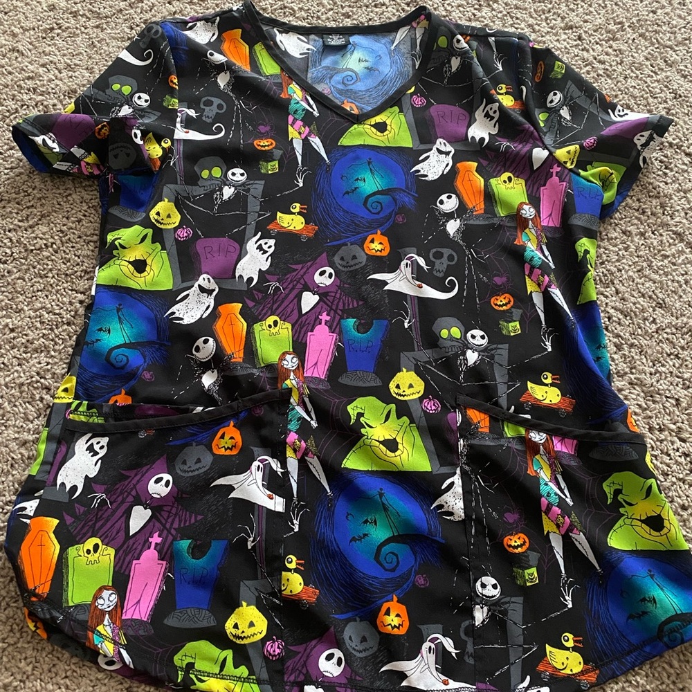 Nightmare before Christmas scrub top